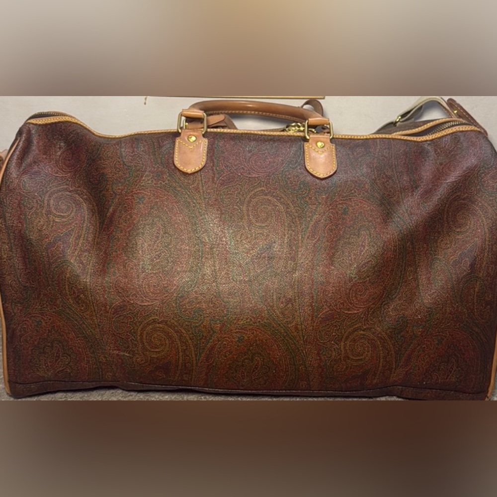 Etro Paisley Travel Duffle with Strap